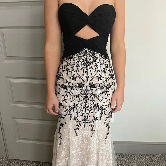 empire waist black formal dress Flattering Long Sleek Formal Dress Rusty Rose / 12 main image 0